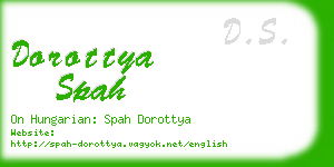 dorottya spah business card